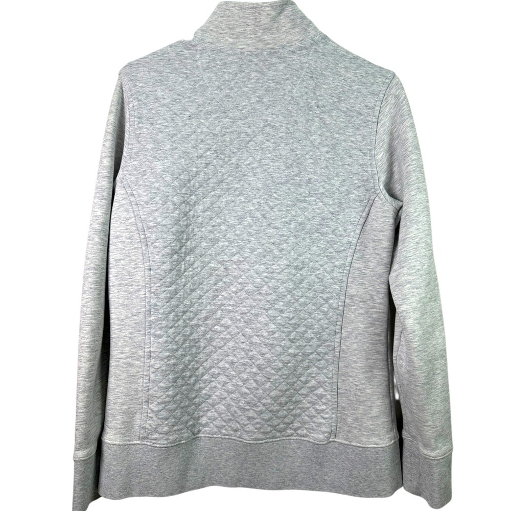 L.L. Bean Women's Quilted Quarter Zip Pullover Sweatshirt Gray Size Small - Picture 7 of 13